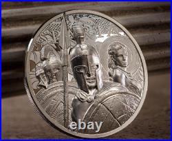 LEONIDAS SPARTA 1 Oz Silver Coin 5$ Cook Islands 2023