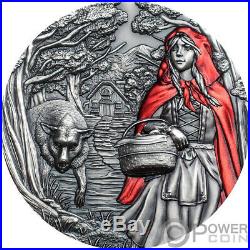 LITTLE RED RIDING HOOD Fairy Tales Fables 3 Oz Silver Coin 20$ Cook Islands 2019
