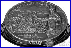 LIVONIAN CRUSADE Northern History 1 Oz Silver Coin $5 Cook Islands 2018