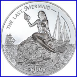 Last mermaid. X-Ray. Cook Islands 5$ 2024 99,9% silver coin. 1 oz