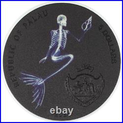 Last mermaid. X-Ray. Cook Islands 5$ 2024 99,9% silver coin. 1 oz