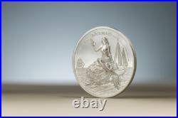 Last mermaid. X-Ray. Cook Islands 5$ 2024 99,9% silver coin. 1 oz