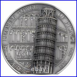 Leaning Tower of Pisa 5 oz Antique finish Silver Coin 25$ Cook Islands 2022 Leaning Tower of Pisa 5 oz Antique finish Silver Coin 25$ Cook Islands 2022