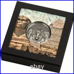 Legacy of the Pharaohs 3 oz Antique finish Silver Coin 20$ Cook Islands 2022