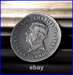 Leon 1 oz silver coin antiqued Cook Islands 2025 Leon 1 oz silver coin antiqued Cook Islands 2025