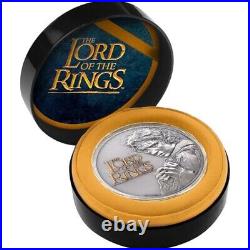 Lord of the Rings 2 oz Antique finish Silver Coin 10$ Cook Islands 2022