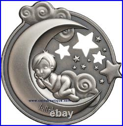 Lullaby dreaming boy 1 oz silver coin ultra high relief Cook Islands 2018