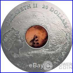 MARS THE RED PLANET Meteorites 3 Oz Silver Coin 20$ Cook Islands 2017