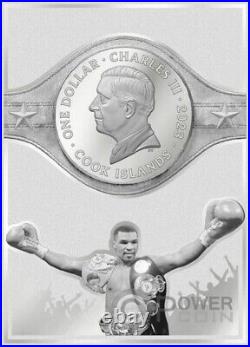 MIKE TYSON Legends Green Graded NGCX PL10 Silver Coin 1$ Cook Islands 2023