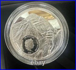 MOUNT EVEREST First Ascent 2 Oz Silver Coin $10 Cook Islands 2023