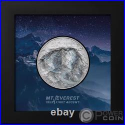 MOUNT EVEREST First Ascent 2 Oz Silver Coin 10$ Cook Islands 2023