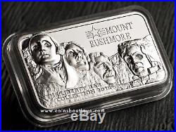 MOUNT RUSHMORE 2 oz High Relief Proof silver coin Cook Islands 2018