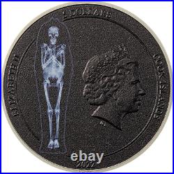 MUMMY X Ray 1 Oz Silver Coin 5$ Cook Islands 2022