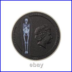 MUMMY X Ray 1 Oz Silver Coin $5 Cook Islands 2022