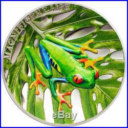 Magnificent Life Tree Frog 1 Oz Silver Coin 5$ Cook Islands 2018