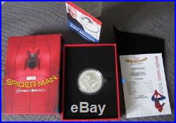 Marvel Spiderman Homecoming boxed 1oz 1 oz silver proof coin Cook Islands 2017