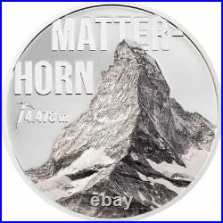 Matterhorn 2 oz Proof Silver Coin 10$ Cook Islands 2022