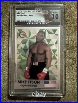 Mike Tyson GREEN Silver Coin 2023 Cook Islands $1 NGCX Prooflike 10 RARE