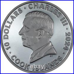 Motorbike 2 oz ultra high relief silver coin Cook Islands 2024