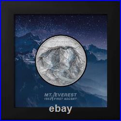 Mount Everest First Ascent 2 oz Proof Silver Coin 10$ Cook Islands 2023