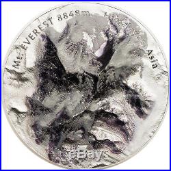 Mt. Everest The 7 Summits 5 oz BU Silver Coin 25$ Cook Islands 2017