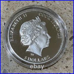 Muonionalusta Meteorite Silver Proof Coin Cook Islands 2011