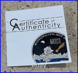 Muonionalusta Meteorite Silver Proof Coin Cook Islands 2011