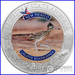 NEW MEXICO GREATER ROADRUNNER MS70 1 Oz Silver Coin 5$ Cook Islands 2021