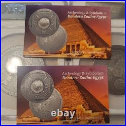 NGC MS70 2020 Cook Island Dendera Zodiac Archeology &Symbolism 3oz Silver Coin