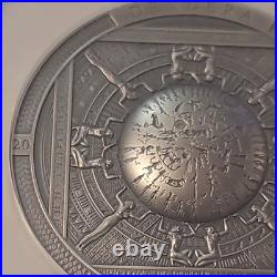 NGC MS70 2020 Cook Island Dendera Zodiac Archeology &Symbolism 3oz Silver Coin