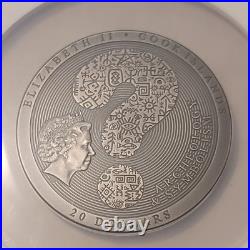NGC MS70 2020 Cook Island Dendera Zodiac Archeology &Symbolism 3oz Silver Coin