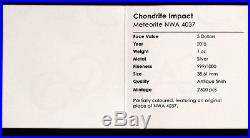 NGC MS70 Cook Islands 2015 1oz Silver Coin Chondrite Impact Meteorite NWA 4037