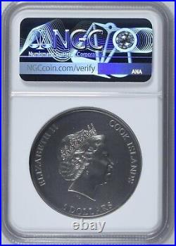 NGC MS70 FR 2022 Untrapped 1oz silver Coin antiqued Cook Islands only one