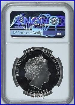 NGC PF70 2012 Cook Islands Seymchan Meteorite Silver Coin 20g COA
