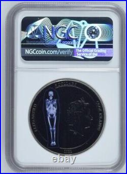 NGC PF70 FR 2022 Cook Islands, X-Ray Mummy 1oz Silver Coin Ultra High Relief