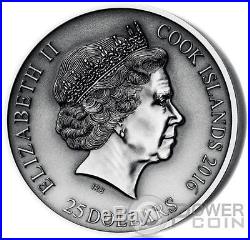NORSE GODS High Relief 5 Oz Silver Coin 25$ Cook Islands 2016