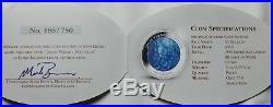 Nautilus Jules Verne Mother of Pearl 5 oz Pure Silver Coin $50 Cook Islands 2014