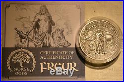 Norse Gods Freyr, 2 oz Silver Coin, Cook Islands 2015