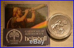 Norse Gods, Heimdall, 2 oz Silver Coin, Cook Islands 2016
