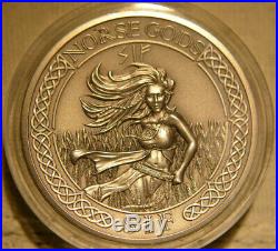 Norse Gods Sif, 2 oz Silver Coin, Cook Islands 2015