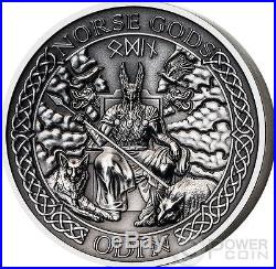 ODIN Norse Gods High Relief 2 Oz Silver Coin 10$ Cook Islands 2015