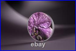 Orchid-Bionics. Cook Islands 5$ 2026 99,99% silver coin, 1 oz
