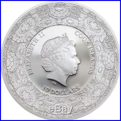 PAVO CHRISTATUS Peacock Royal Delft Silver Coin 10$ Cook Islands 2017 Coin#254