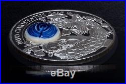 PAVO CHRISTATUS Peacock Royal Delft Silver Coin 10$ Cook Islands 2017 Coin#254