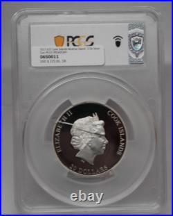 PCGS PR69 2023 Cook Islands $20 FDOI Alcatraz Island 3oz Silver Coin 055GRA