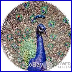 PEACOCK Magnificent Life 1oz Silver Coin 5$ Cook Islands 2015