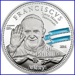 POPE CANONIZATION Religious People Set of 3 Silver Coins 2014 Cook Islands