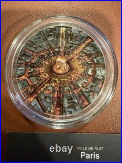 Paris Ville De Nuit 2026 $20 3 oz Silver Black Proof Coin Cook Islands CIT