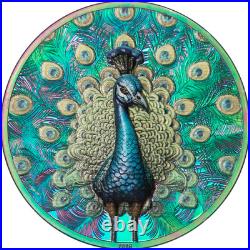 Peacock spectrum. Cook Islands 5$ 2025.1 oz 99,99% silver coin LAST