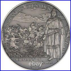 Prussian Crusade Holy Crusaders 1 oz Silver Coin 5$ Cook Islands 2023